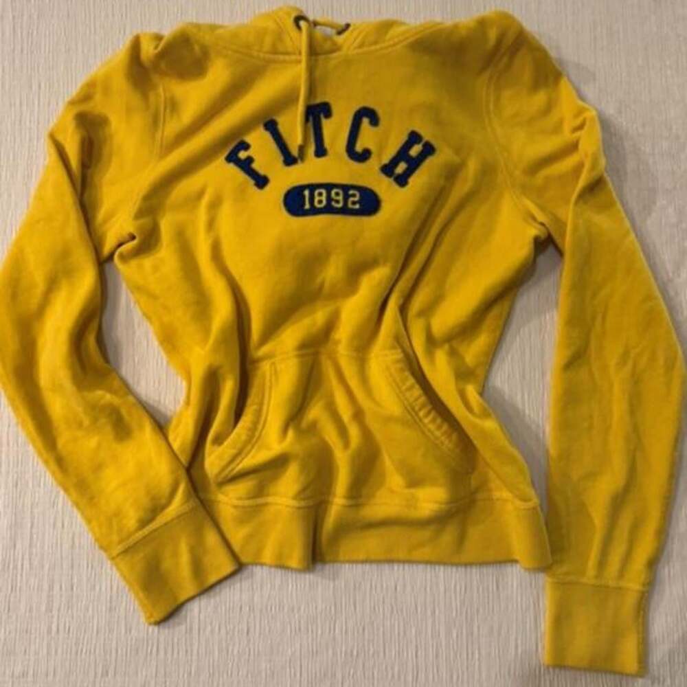 Abercrombie & Fitch Women's Yellow Hoodie